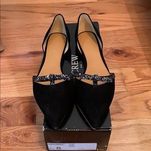 Jcrew suede D’Orsay flats